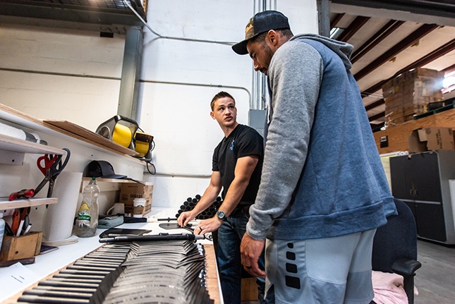 Ian Desmond sees Tanner Tees Flextop rolling process