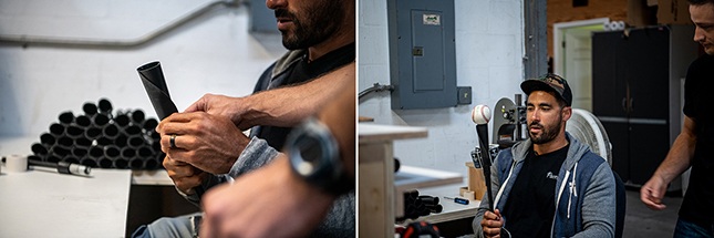 Ian Desmond watches tanner Tees Flextop Batting Tee Creation Process