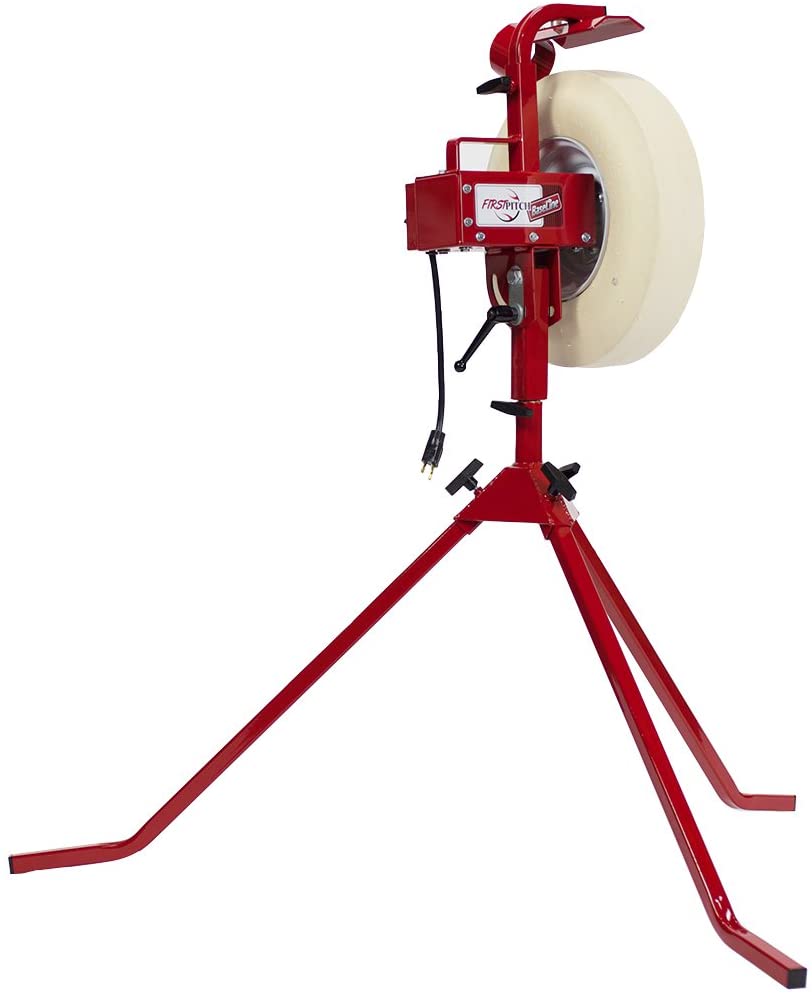 photo of a pitching machine